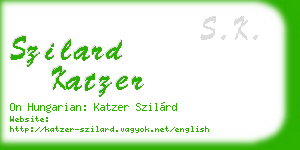 szilard katzer business card